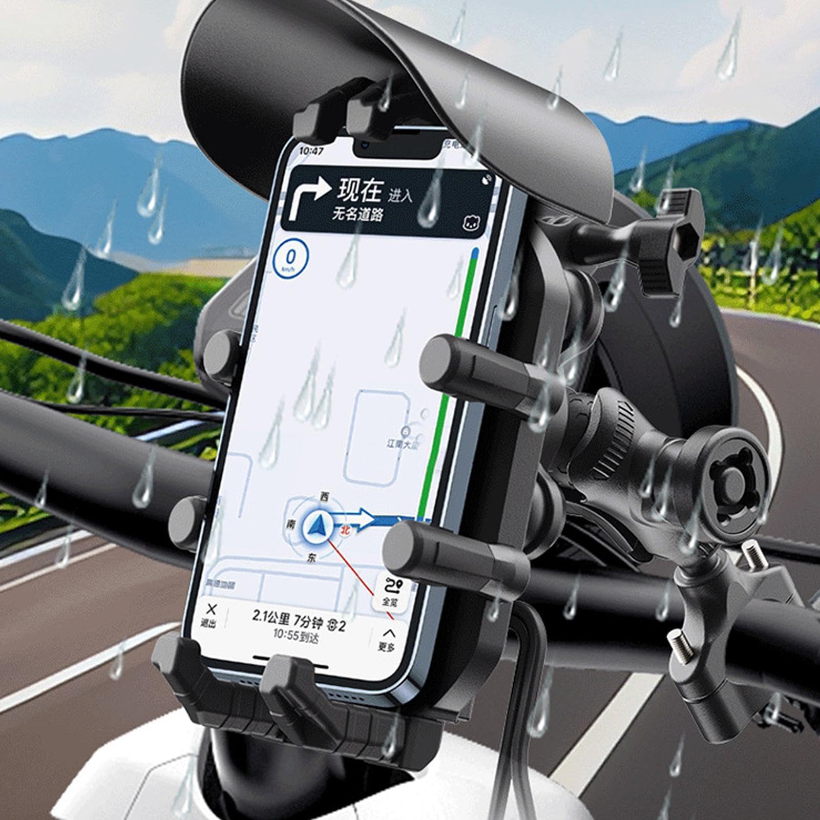 Amazon.co.jp: Ozozuize オートバイ用携帯電話ホルダー、オートバイ用