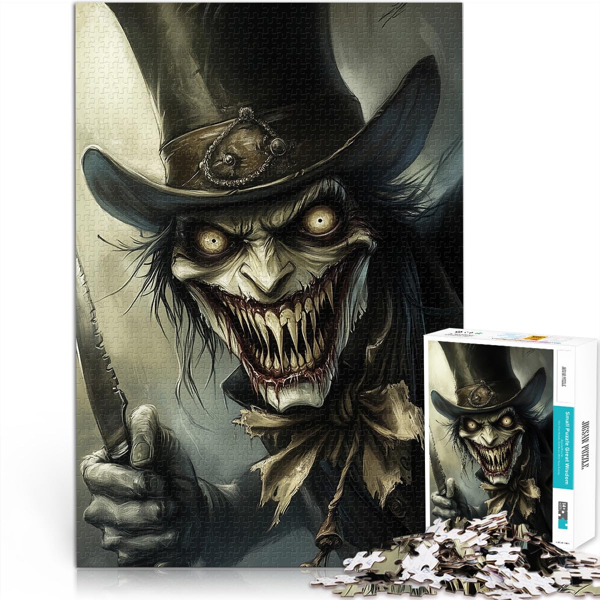 Adult Jigsaw Puzzles 2000 Pieces Evil killer Made of cardboard，for and 14 years and over Challenging game learning educational Gift。size：70x100cm/27.5x39.3inch