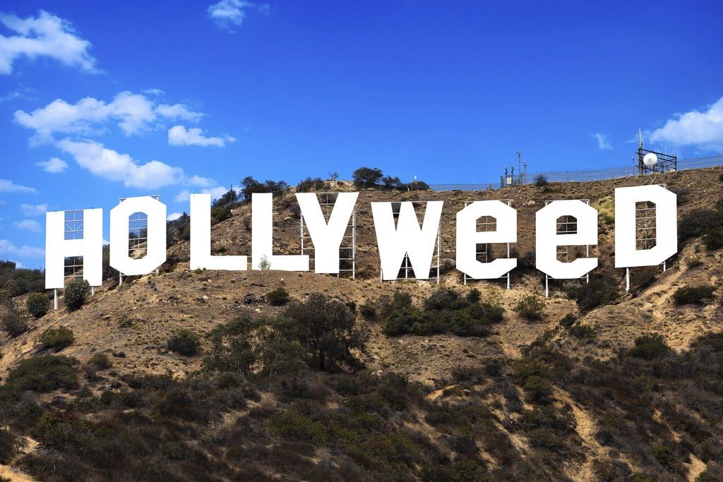photo Cool Hollywood Sign Pictures hollyweed hollywood sign funny cool wall decor art print poster 12x18