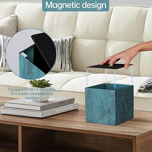 Miniatura 10 de Tapa cuadrada de metal para caja de pañuelos, moderno soporte para pañuelos faciales para tocador de baño, tocadores de dormitorio, mesitas de