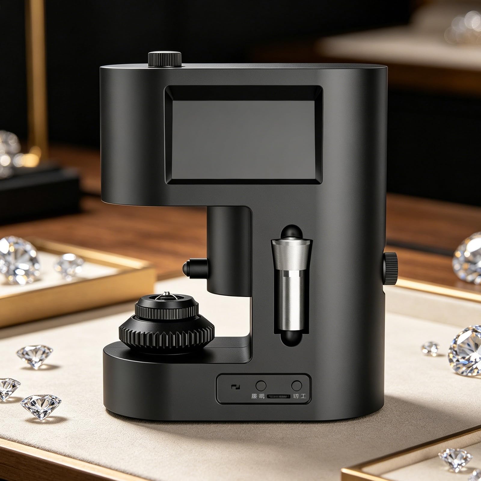 Microscopio Digitale per La Visualizzazione di Iscrizioni su Diamanti, Ingrandimento 30-200x, Doppio Display LCD con Luce LED, Professionale per Test su Diamanti E Industria Tessile