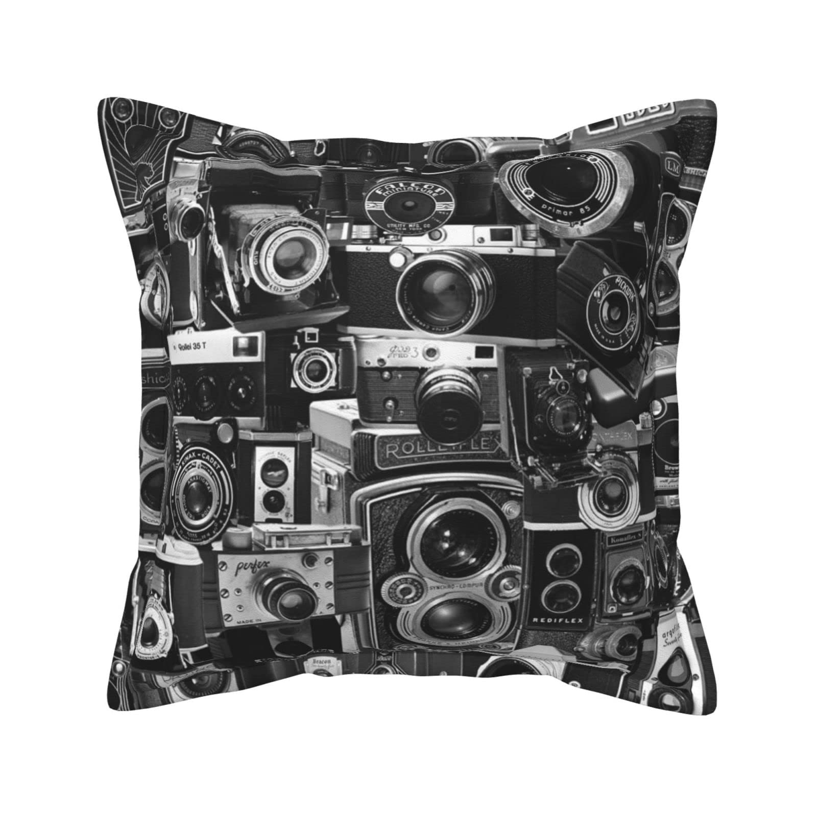 Housse de coussin rétro en cuir haut de gamme pour décoration