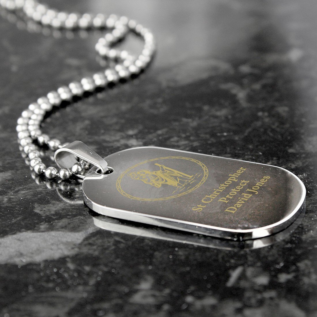 Personalised St Christopher Stainless 