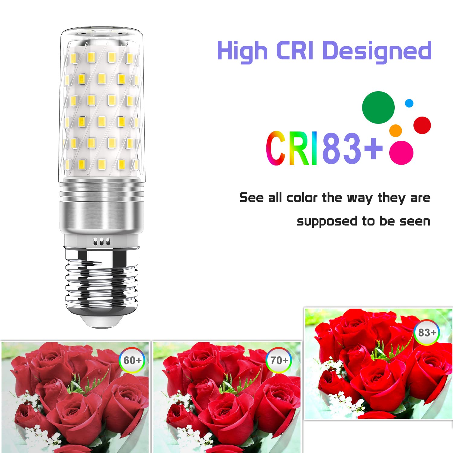 RuLEDne E27 LED Bulbs Cool White 6000K 7W Corn Bulb Lamps - Image 2