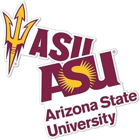 ASU Sun Devils 4 Inch Sticker Set - Desert Cactus Vinyl Decal For Laptop, Water Bottle & Car