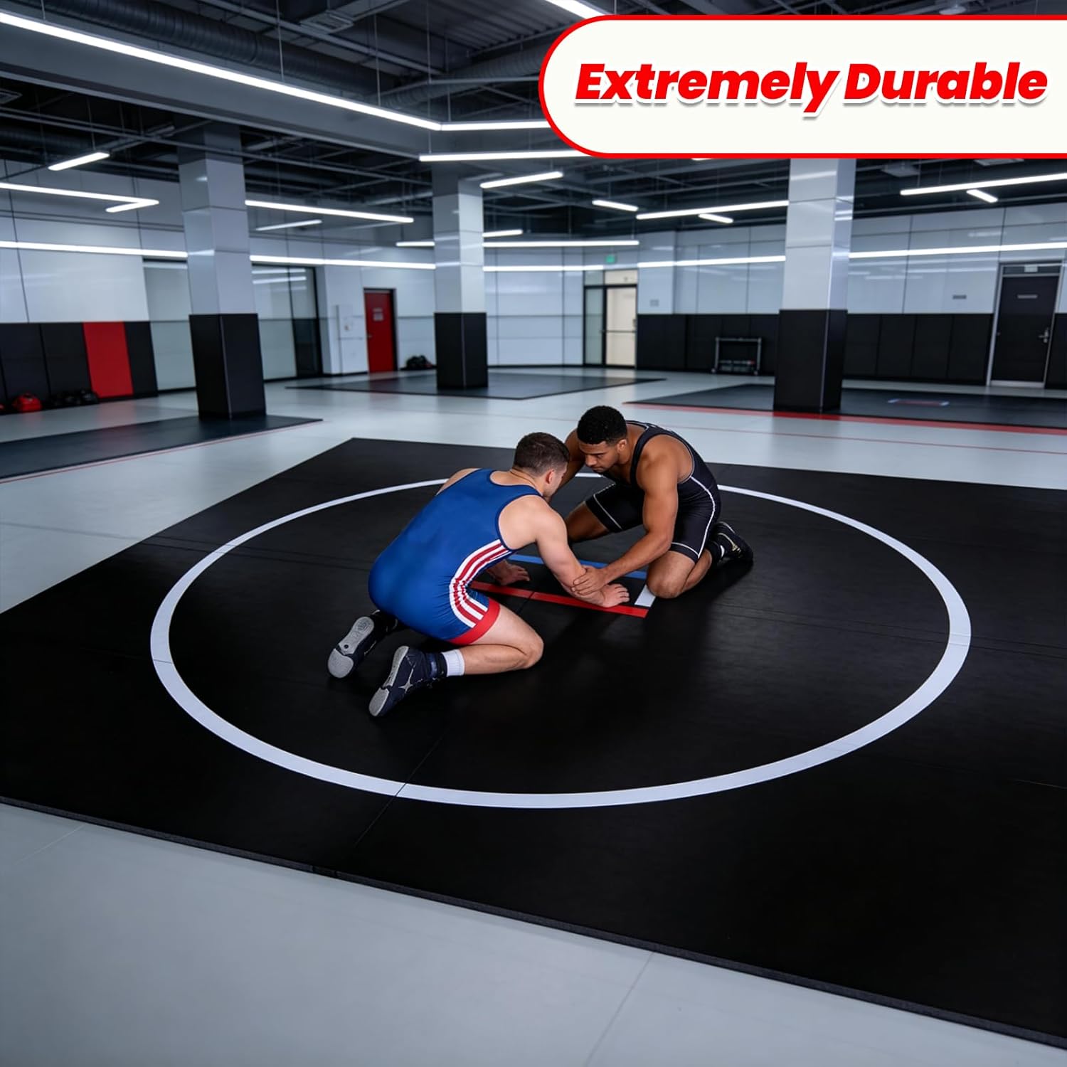 Wrestling Mat 10'x10'/6.6'x10' for Home, Indoor & Outdoor Use, 1.2" Thick Foldable XPE Jitsu Floor Exercise Mat for Gymnastics, PE Training, BJJ, MMA, Martial Arts, Grappling, Judo, Boxing & Yoga