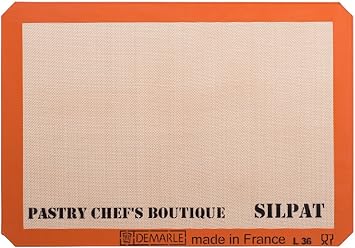 Sasa Demarle Silpat Premium Non-Stick Silicone Baking Mat, Big Sheet Pan Size 2/3 Sheet Pan for a 15x 21 Sheet Pan - 13.58x 19.5 - ONE MAT ONLY - by Pastry Chefs Boutique