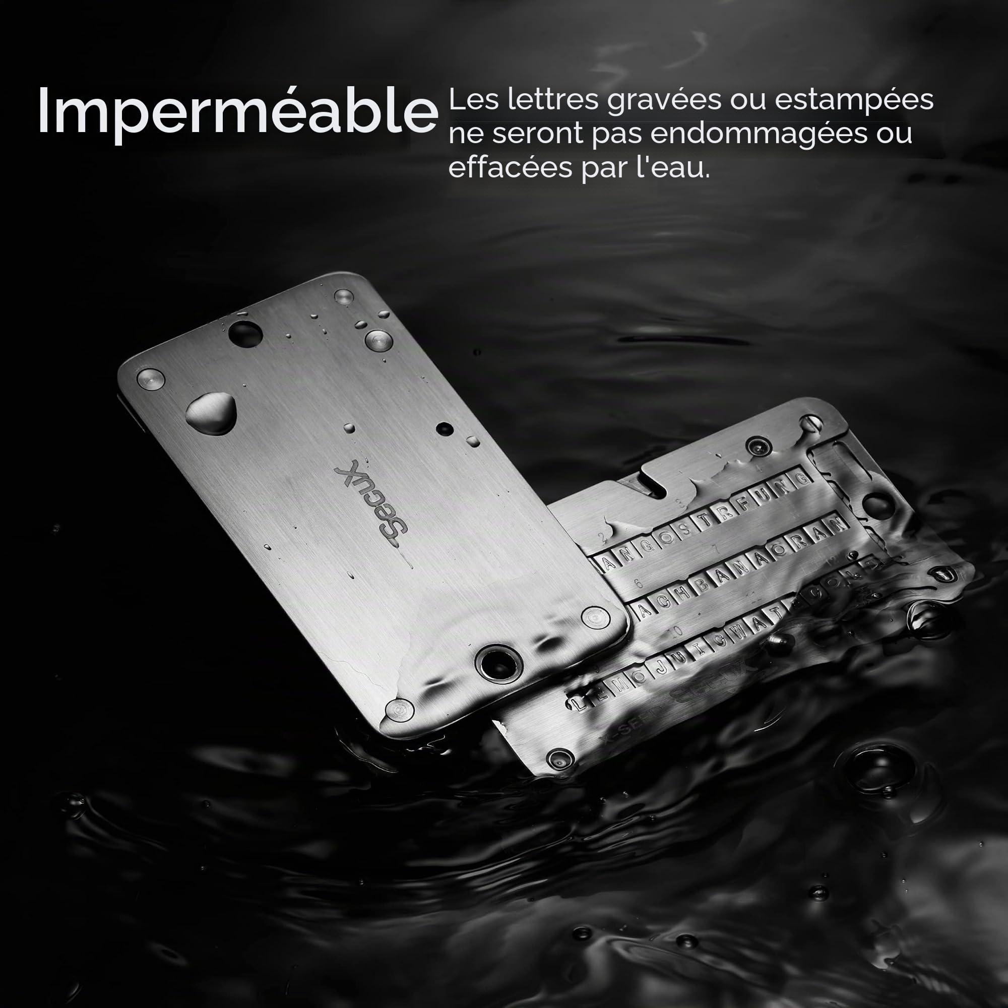 SecuX XSEED Pro Eco – Portefeuille Bitcoin Indestructible – Plaque en Acier pour Le Stockage des Phrases de récupération Crypto – Compatible avec Ledger et d'autres Portefeuilles Hardware.