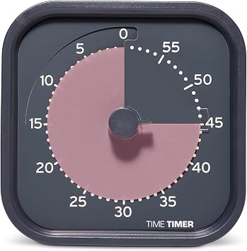 Time Timer MOD Home - Metalik Serisi - DEHB, Yeti kinler,  renciler ve Pomodoro i in Sessiz  al ma Metalik F rt na i in Bireysel Boyutlu 60 Dakikal k G rsel Geri Say m Sayac
