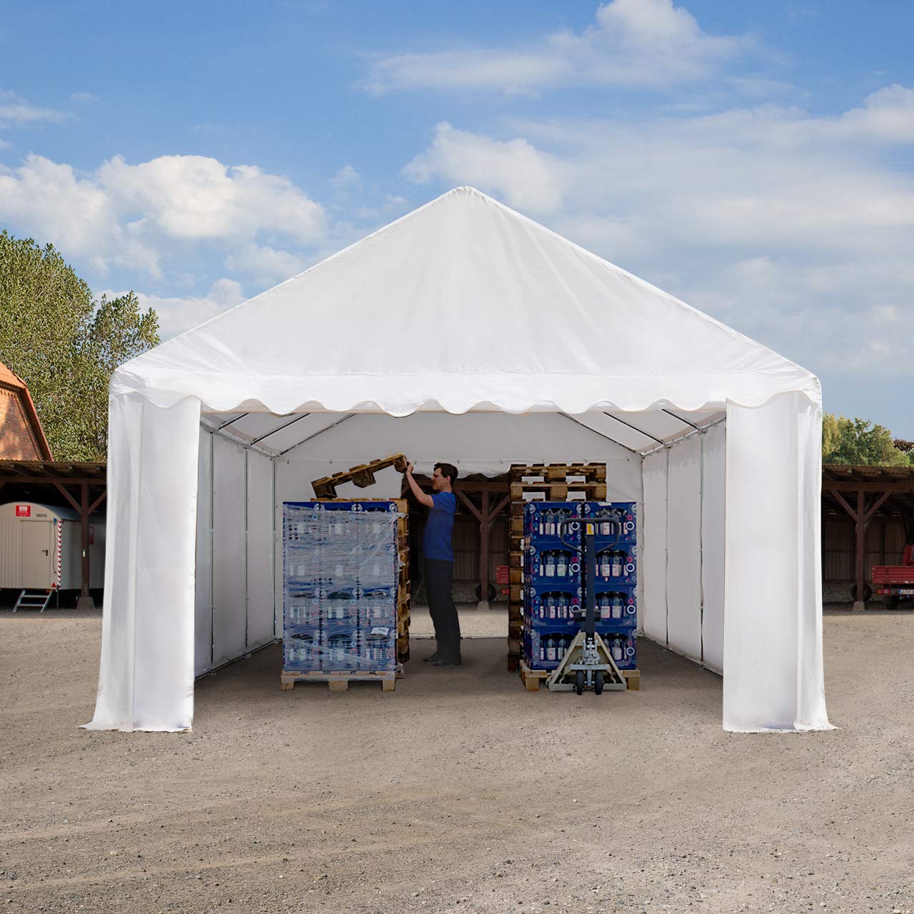 TOOLPORT Storage Tent 3x4 m with ground frame approx. 500 g/m² PVC 100