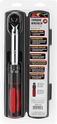 Miniatura 14 de Performance Tool M195 llave dinamométrica de estilo haz de 0-80 pulgadas y 0-7 Newton-metro
