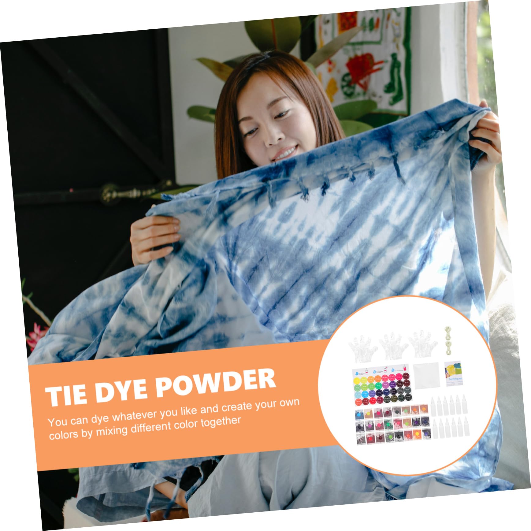 Kit De Teñido De Ropa Colores Polvo Para Teñir Perfecto Para Campamento De Verano y Actividades De Grupo.