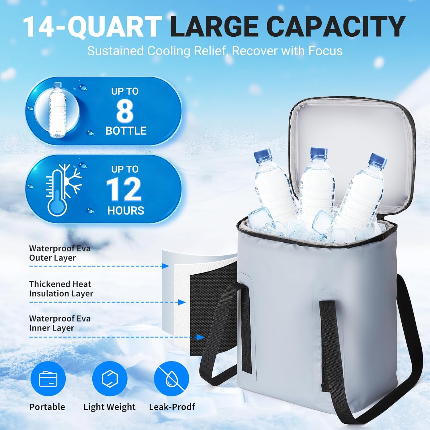 cold therapy machine, portable ice machine for knee after surgery?programmable knee replacement recovery system, cryotherapy for post surgery recovery sports injuries, reduce swelling, gray
