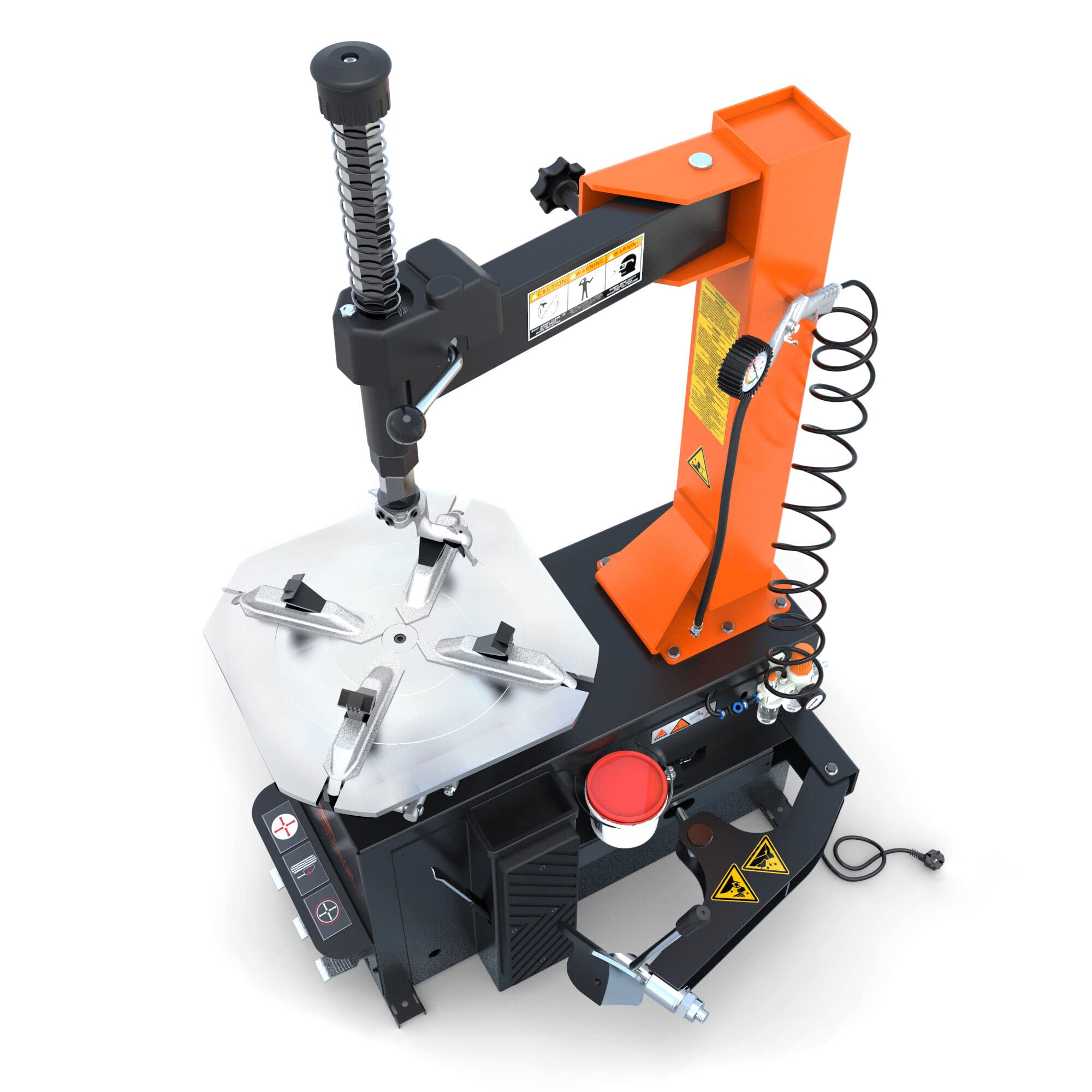 Montiermaschine Reifen PKW Halbaut. 230V (1 Stufe), 10-23" mit Schwenkarm - A-HA-1000-230V1S-V04