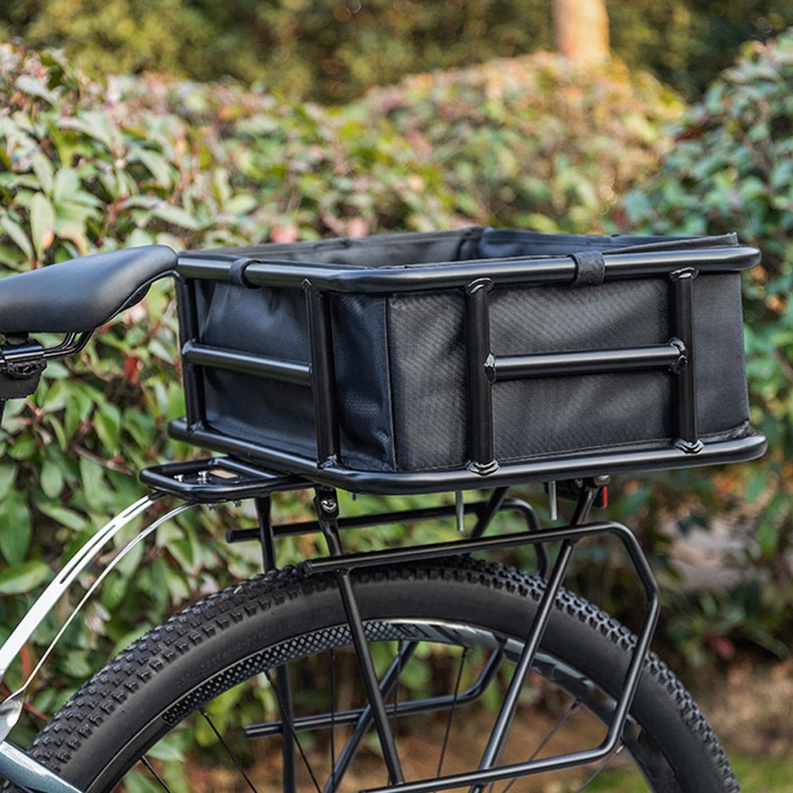 Rear Basket, Heavy Duty Bicycle Basket, Rear Rack Basket, Cargo Basket, Basket With Liner, Electric Rear Basket, Heavy Duty Rear Rack Basket, Biciclette Cargo Basket,
