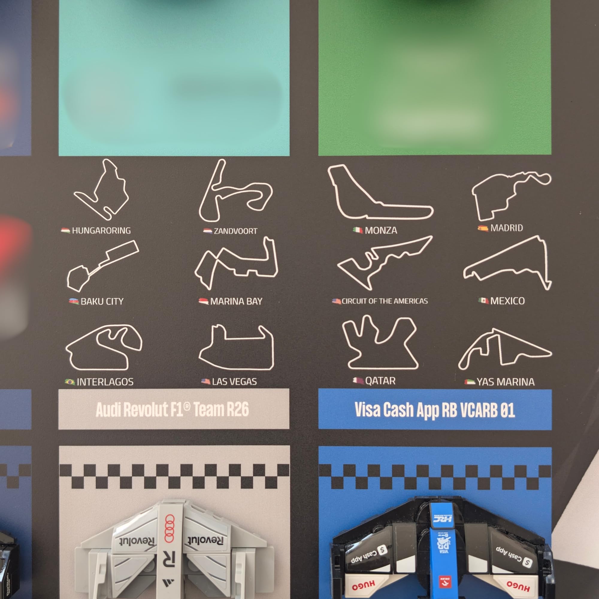 Générique Display à encadrer 50×70 cm pour collection LEGO F1 Speed Champions – Support Forex 3 mm - Décoration murale pour collectionneurs - Figurines non incluses