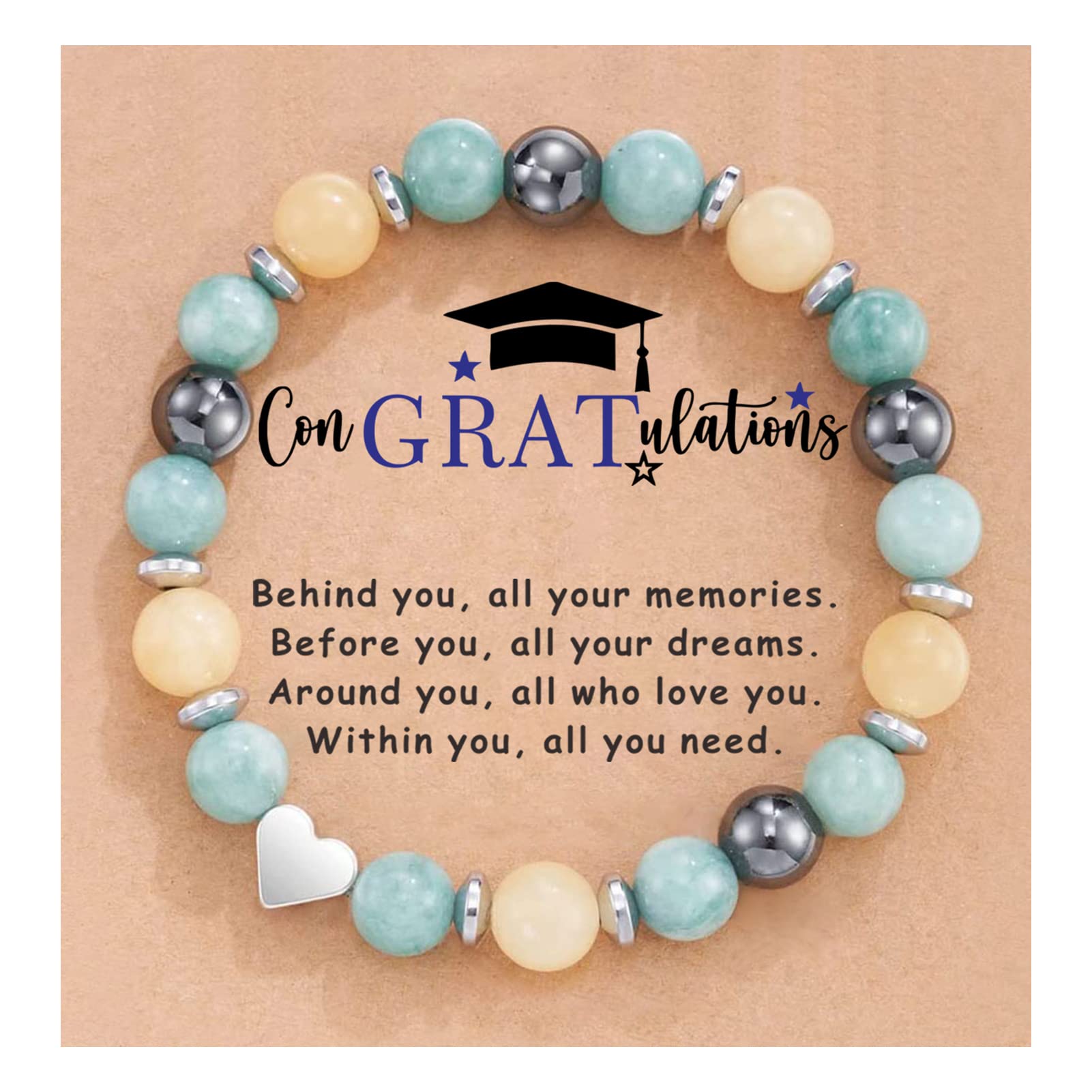 TAGOMEI Graduation Gifts for Her Class of 2023 Inspirational Graduation Bracelets for Women Girls College Graduation Gift for Her
