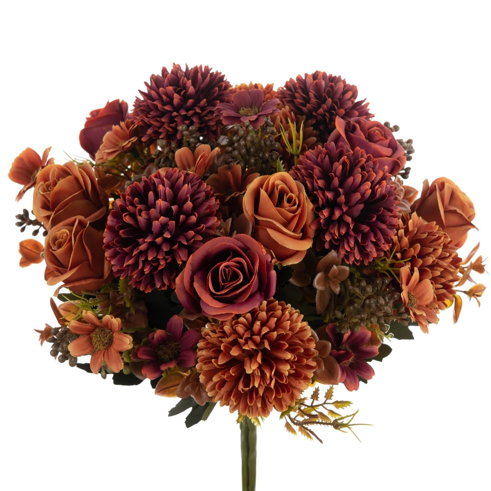 LXLAEOANG Artificial Flower Branches Silk Rose Artificial Flowers For Wedding Home Decoration(Color8)