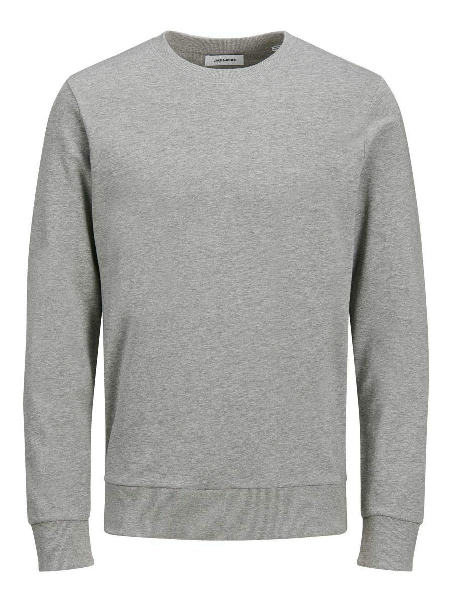JACK & JONES Men's Jjeholmen Sweat Crew Neck Noos Sweatshirt, Gray, XXL