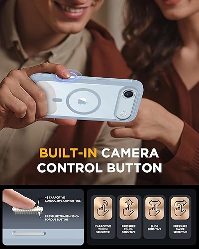 Miniatura 962 de Miracase Glass Series - Funda magnética para iPhone 15, compatible con MagSafe, de cuerpo completo, protector de pantalla de vidrio 9H integrado