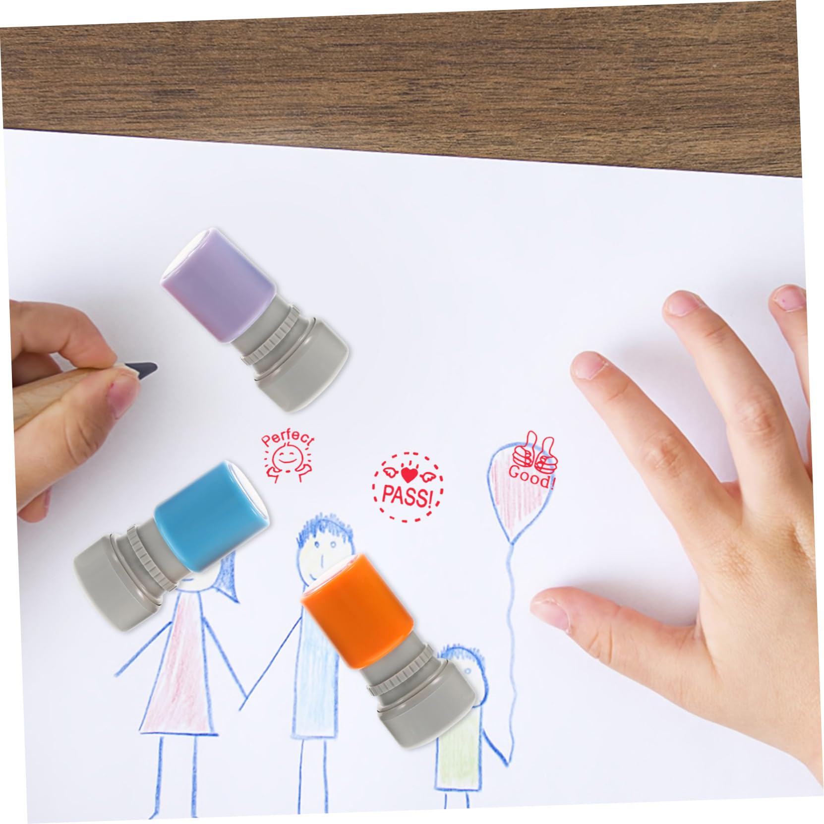 SHINEOFI 18piezas De De Comentarios Inglés Estampillas Educativas Portátiles Para Profesores De Motivación Para Aleatorios Para Aulas y Premios Escolares