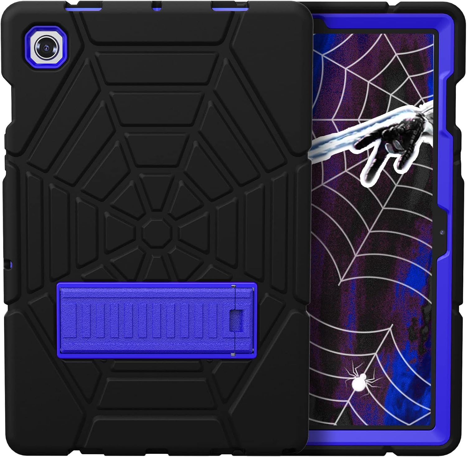 Grifobes Galaxy Tab A8 Case, for Samsung Galaxy Tab A8 Case 10.5 inch 2022 Shockproof Rugged Protective Cover with Stand for 10.5" Tablet SM-X200/X205/X207 for Kids Boys Children (Black+Blue)