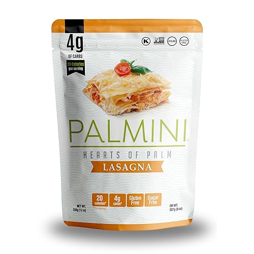 Palmini - Lasaña baja en carbohidratos 014 oz de carbohidratos 12 onzas - Paquete de 1