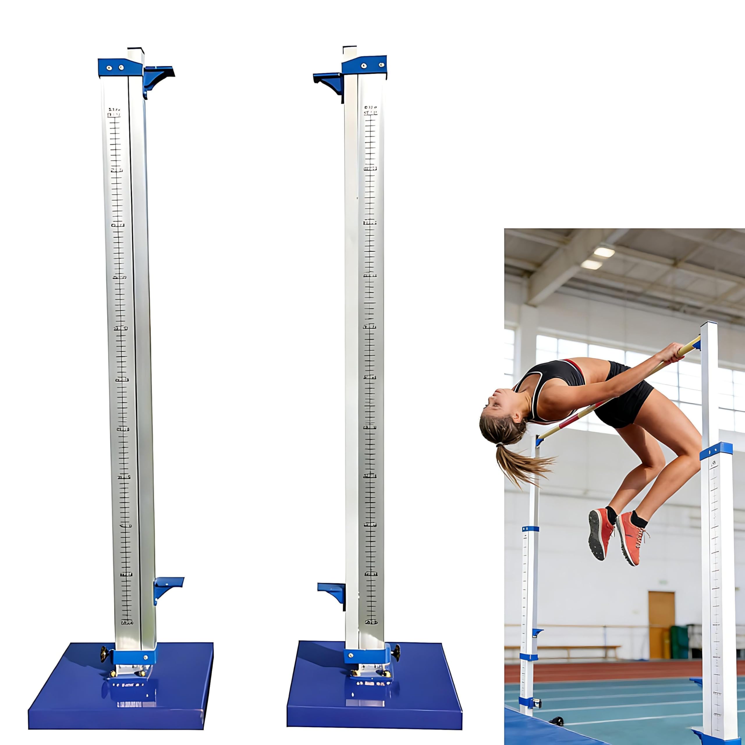 Bâton de mesure en aluminium et supports d'entraînement Track & Field stables