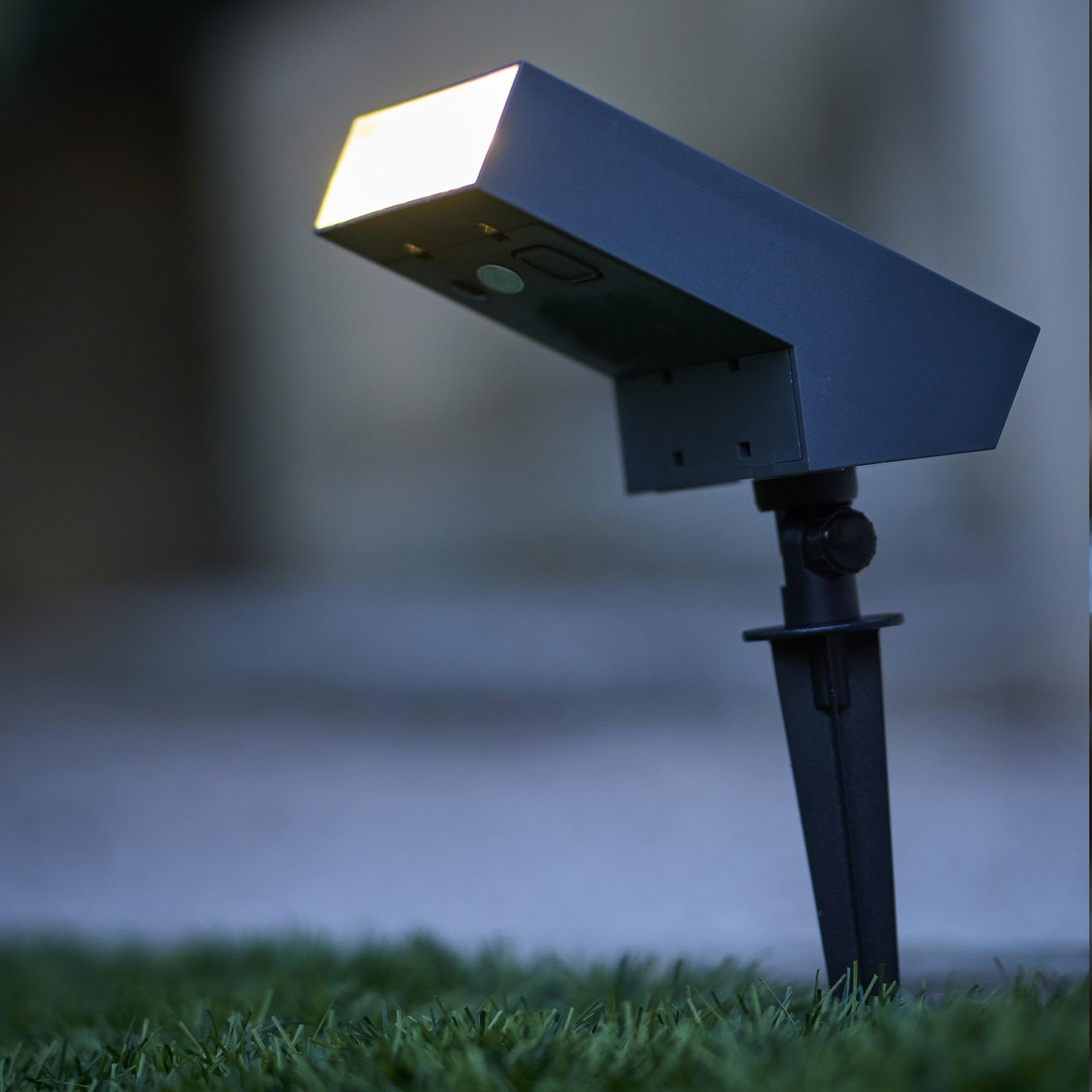 Lumisky - Foco solar (180 °, luz LED, regulable, 180 °, luz blanca regulable, H23 cm)