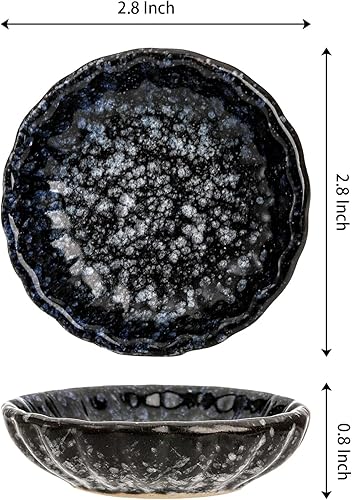 Miniatura 2 de Nicunom Paquete de 12 platos de salsa de soja, juego de cuencos de cerámica de 2.8 pulgadas, platos laterales de estilo japonés, platos de