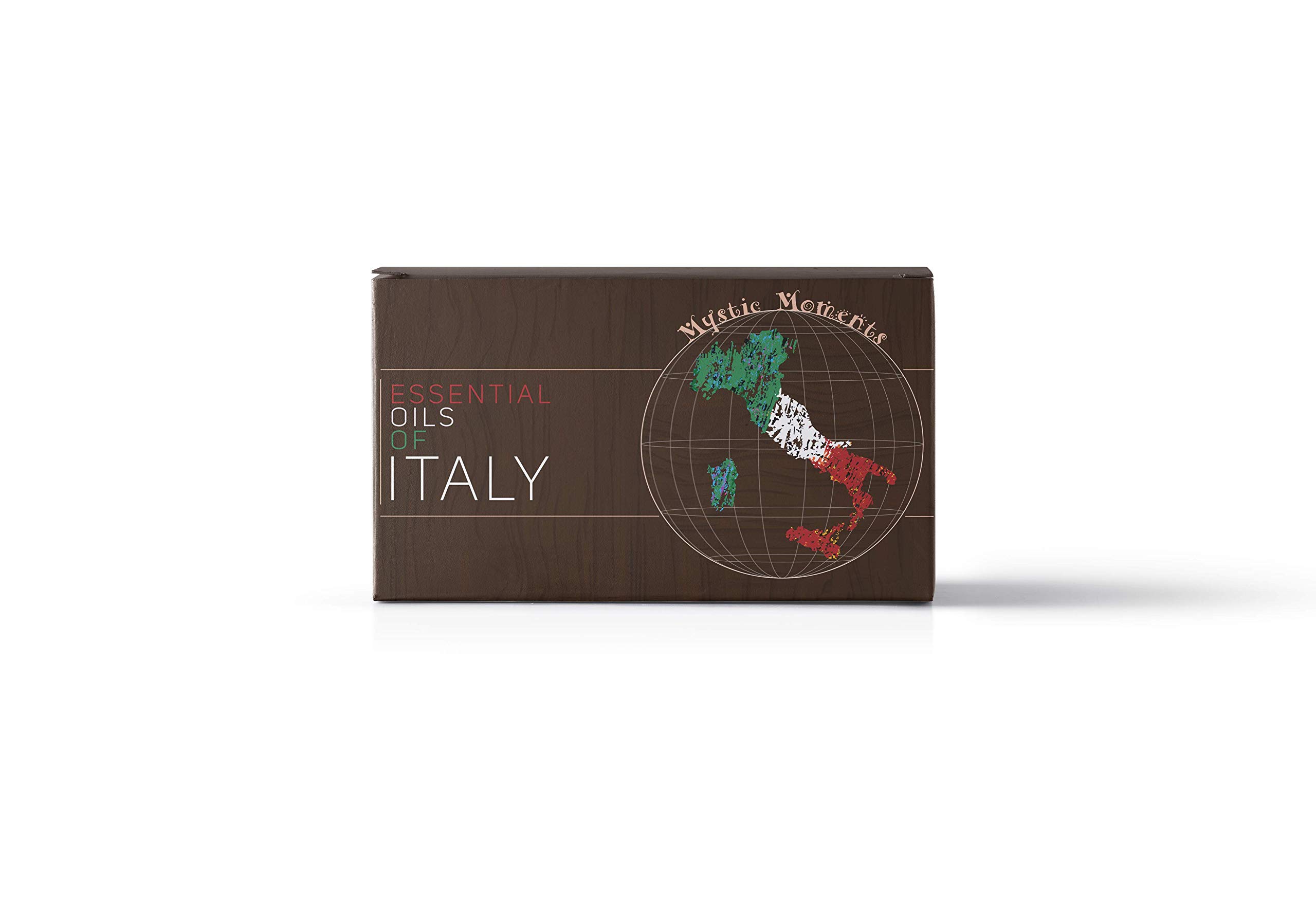 Mystic Moments | Kit Regalo Iniziale Oli Essenziali d’Italia | 5 x 10ml Oli Puri per Aromaterapia | Fresca Atmosfera Mediterranea in Casa