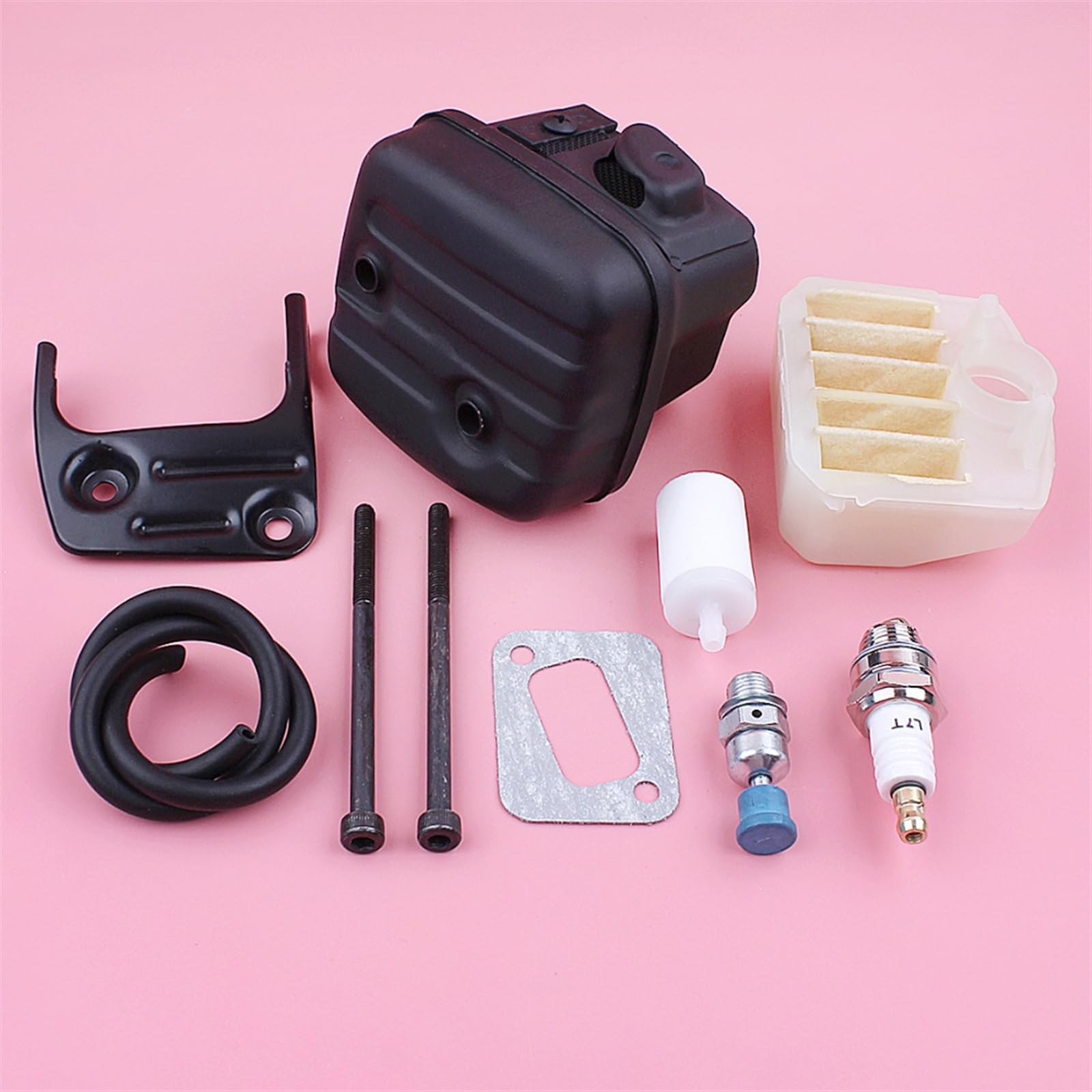 Junta de soporte perno del silenciador escape, for Husqvarna, 340 345 350 353 346XP línea filtro combustible aire bujía pieza repuesto motosierra Kit de silenciador para motosierra