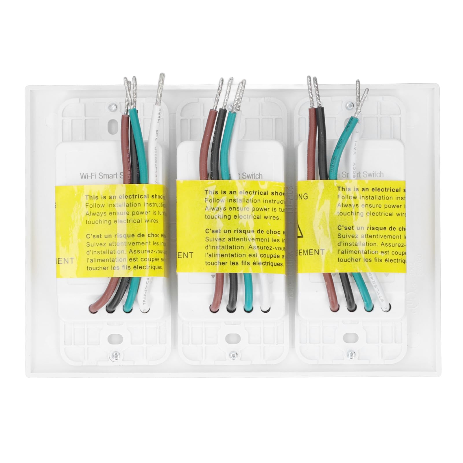 Generic Diseño Elegante Teledirigido del Interruptor Elegante de WiFi para el Uso en el Hogar de la Activación de la Voz 3 Gang AC100~240V