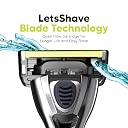 LetsShave Pro 5 Shaving Value Set for Men With 4 Blades & 1 Handle + Cap, World's First Curved Blade Razor, Face & Head Shaving Kit gallery image