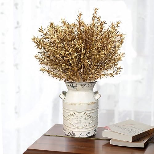 Vista 18 de CATTREE Helechos dorados - Plantas artificiales grandes y altas de 30 pulgadas, paquete de 2 decoraciones de Navidad, hojas de Boston doradas Hojas