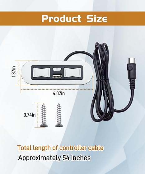 New Power Recliner Lift Chair Emomo HX90HU 5 Button 5 Pin Hand Control Replacement with USB for Lazy Boy Lift Chairs Power Recliner