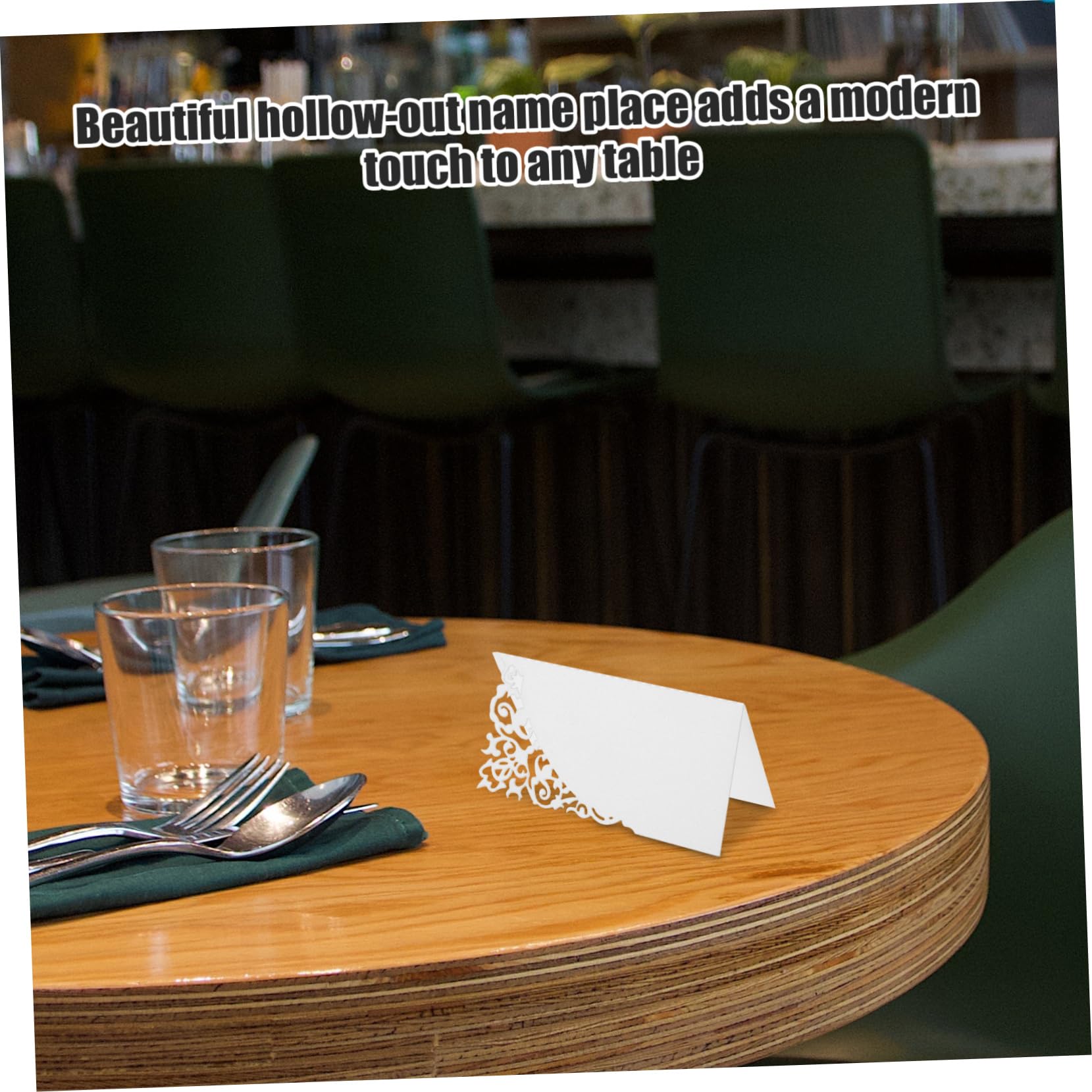 SEWACC 300stücke Tischkarten Für Hochzeiten Kreative Platzkarten Mit Filigranem Design Für Elegante Feiern Und Veranstaltungen Geeignet Für Restaurants Cafés Und Feste