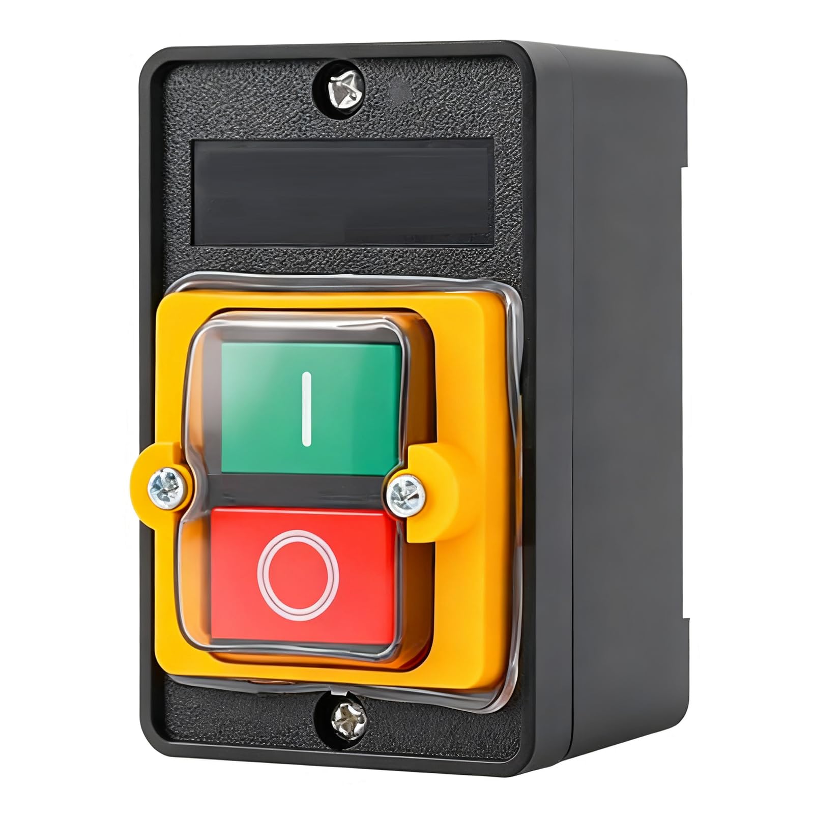 Start Stop Push Button Switch with Box Waterproof On/Off Motor Self Latching Pushbutton Switch 10A AC 220V/380V KAO-10KH