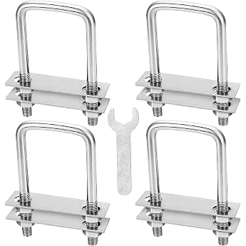 U-bolt with thread M6 square U shackle 50 mm x 80 mm U-bolt 4 pieces