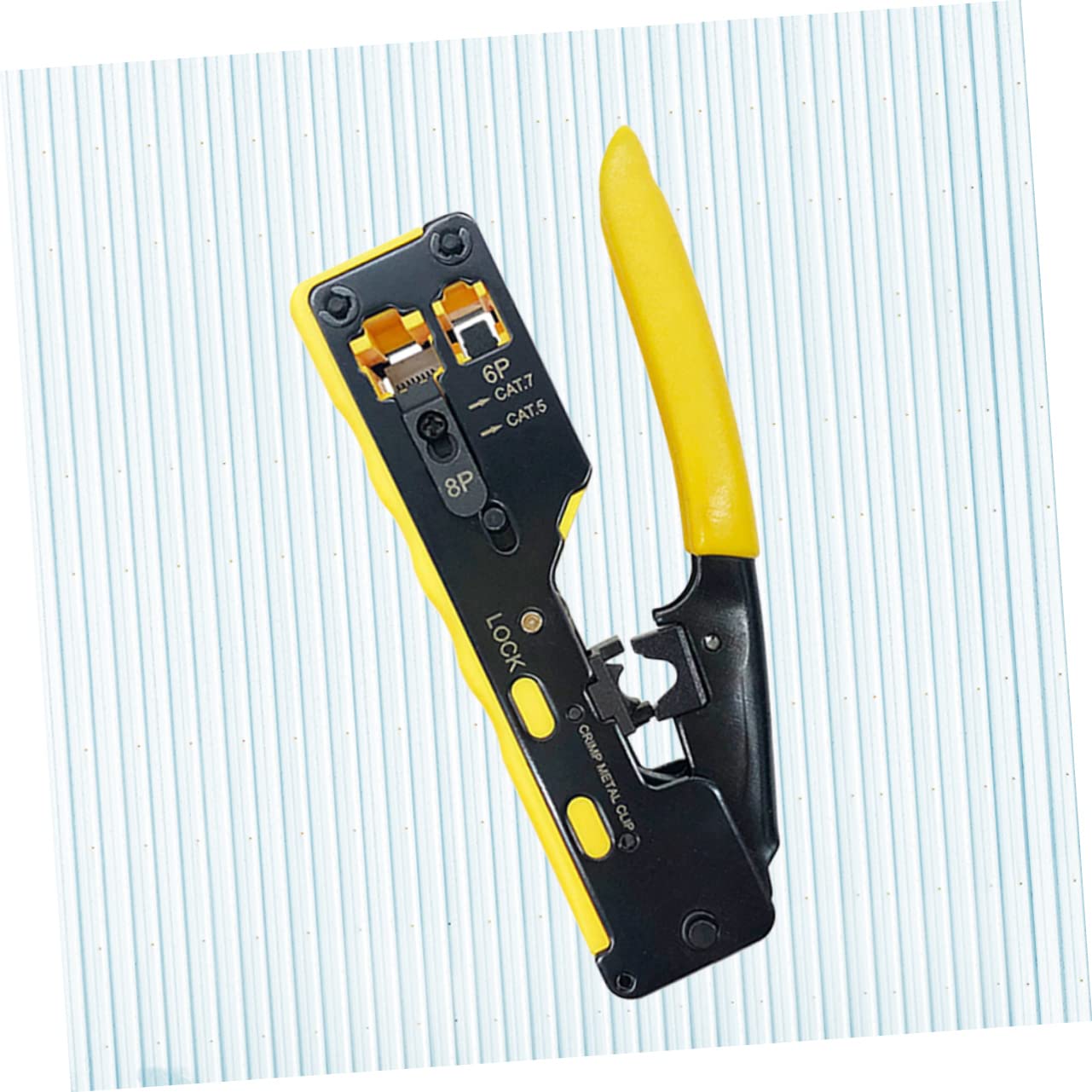 Pinza Crimpatrice Rete Cat 7 a Doppio Uso Cavità 6p e 8p | Acciaio Utensile e Abs, Taglio ad Alta Leva, Cavità 6 Pin Rj-12/rj-11 e 8 Pin Rj-45