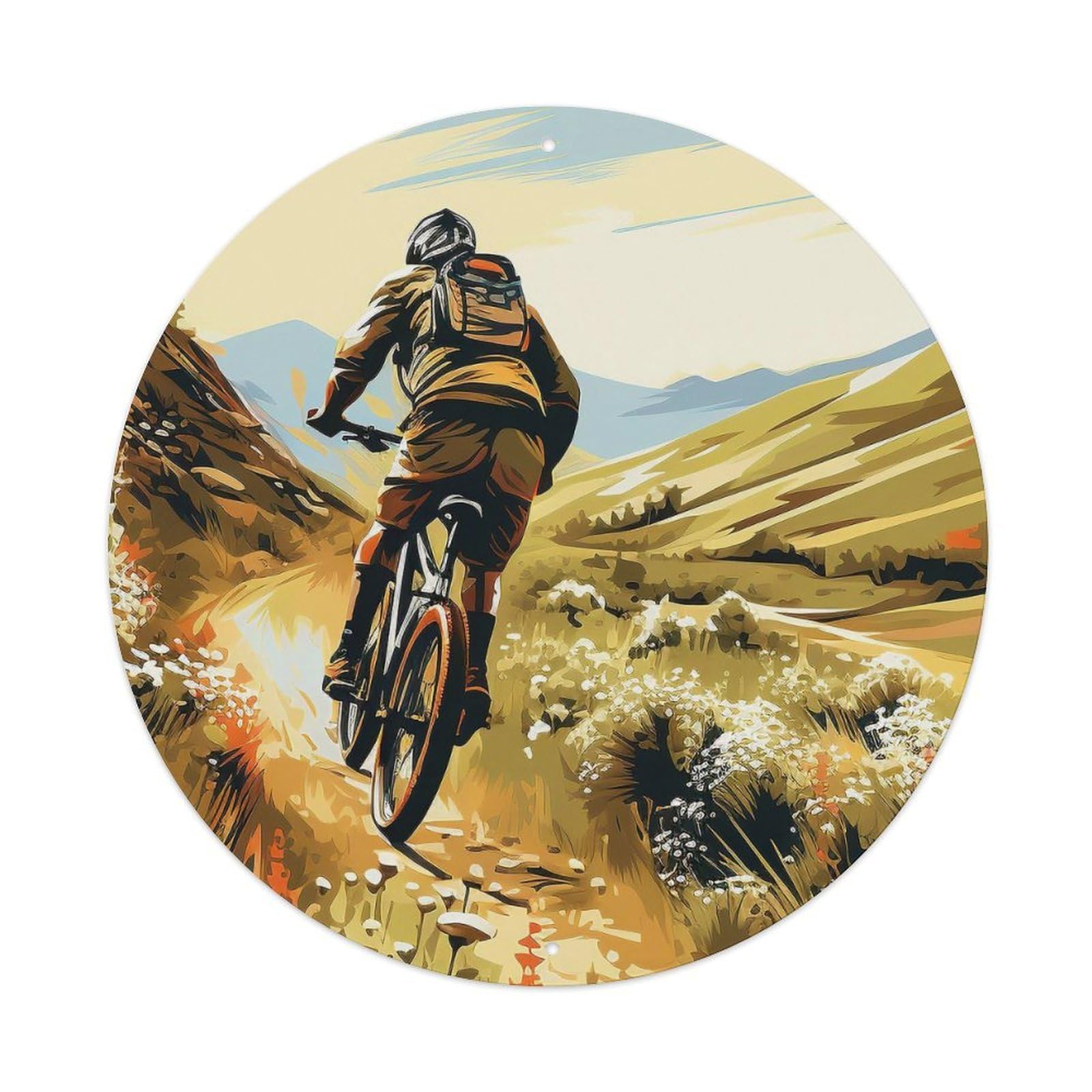 Extreme Sports Mountain Bike Storm Ride Vintage Metal Tin Sign Plaque