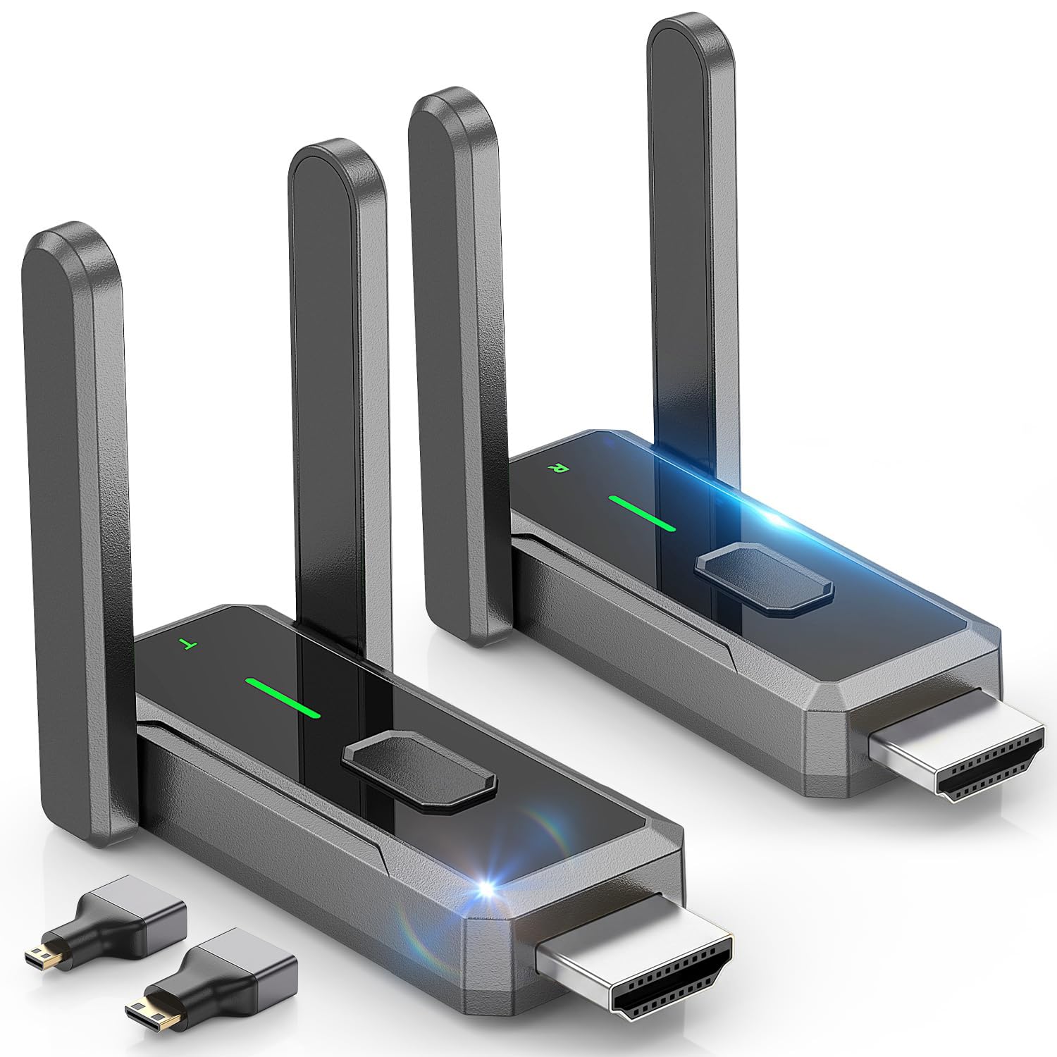 Amazon | 強化版 ワイヤレスHDMI 送受信機 WiFi6 二重アンテナ 小型