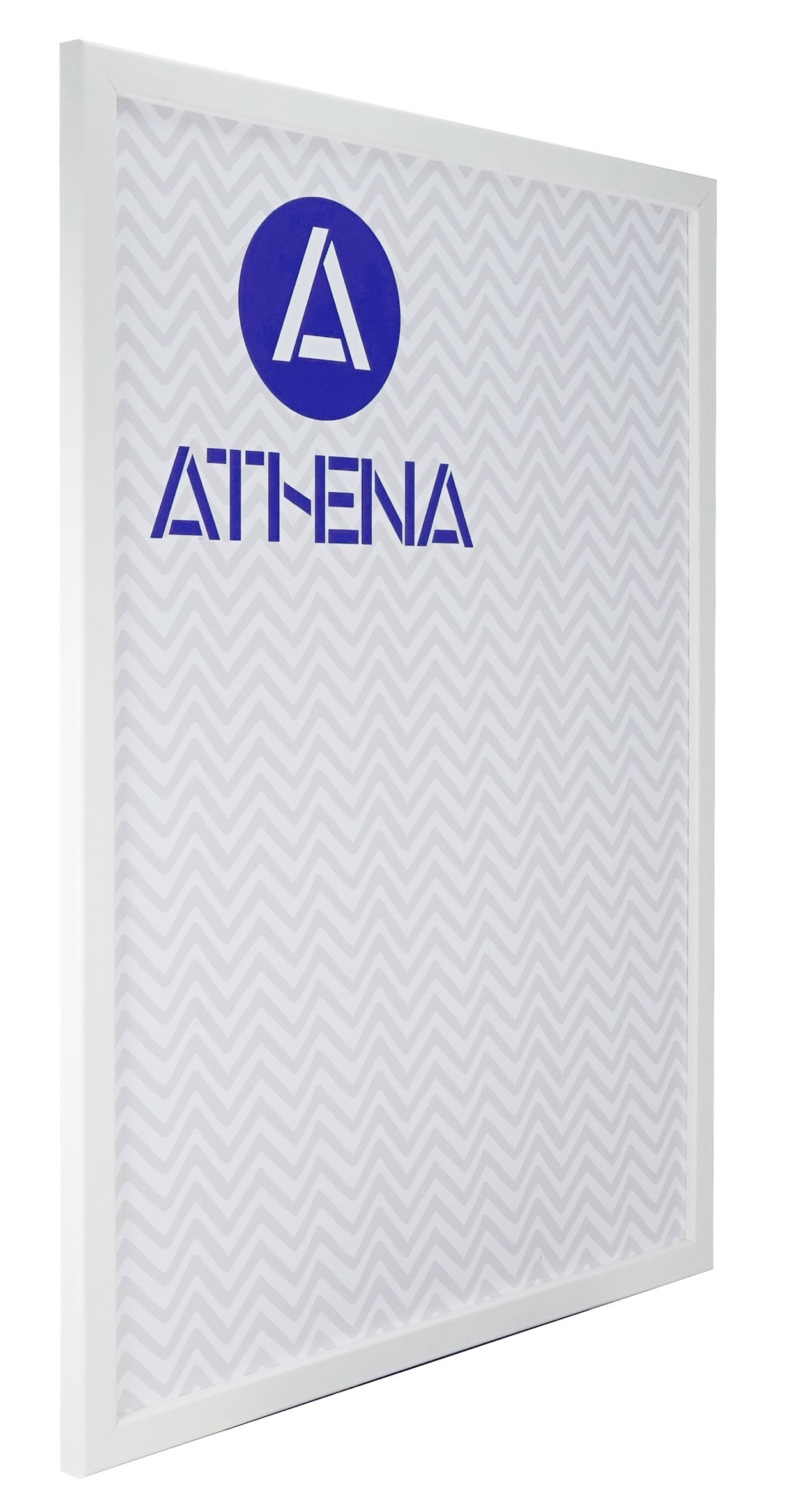 Vivarti Matt White Athena Thin Picture Frame (A2 Size - 59.4 X 42 Cm) Portrait Or Landscape Photo Frame With Clear Styrene Sheet & Wall Mounted Hook For Photos, Pictures, Posters, Decor, Certificate Frame