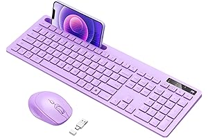 Cute and Chic: Purple Wireless Keyboard and Mouse for Enhanced Productivity