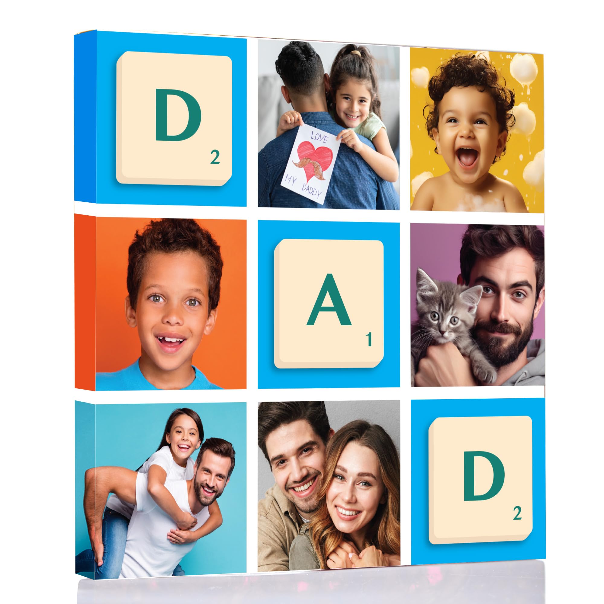 Star Online Personalised Fathers Day Photo Canvas Dad Gifts From Daughter & Son Home Decor Frame — image 1