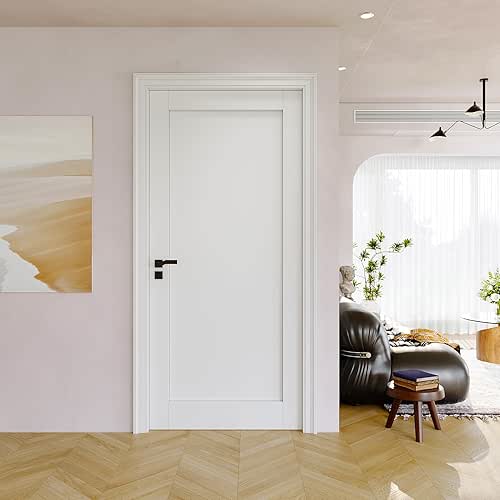 Slab Door Interior, Solid Core Pre-Built Wood Doors 36"x80", 1-Panel