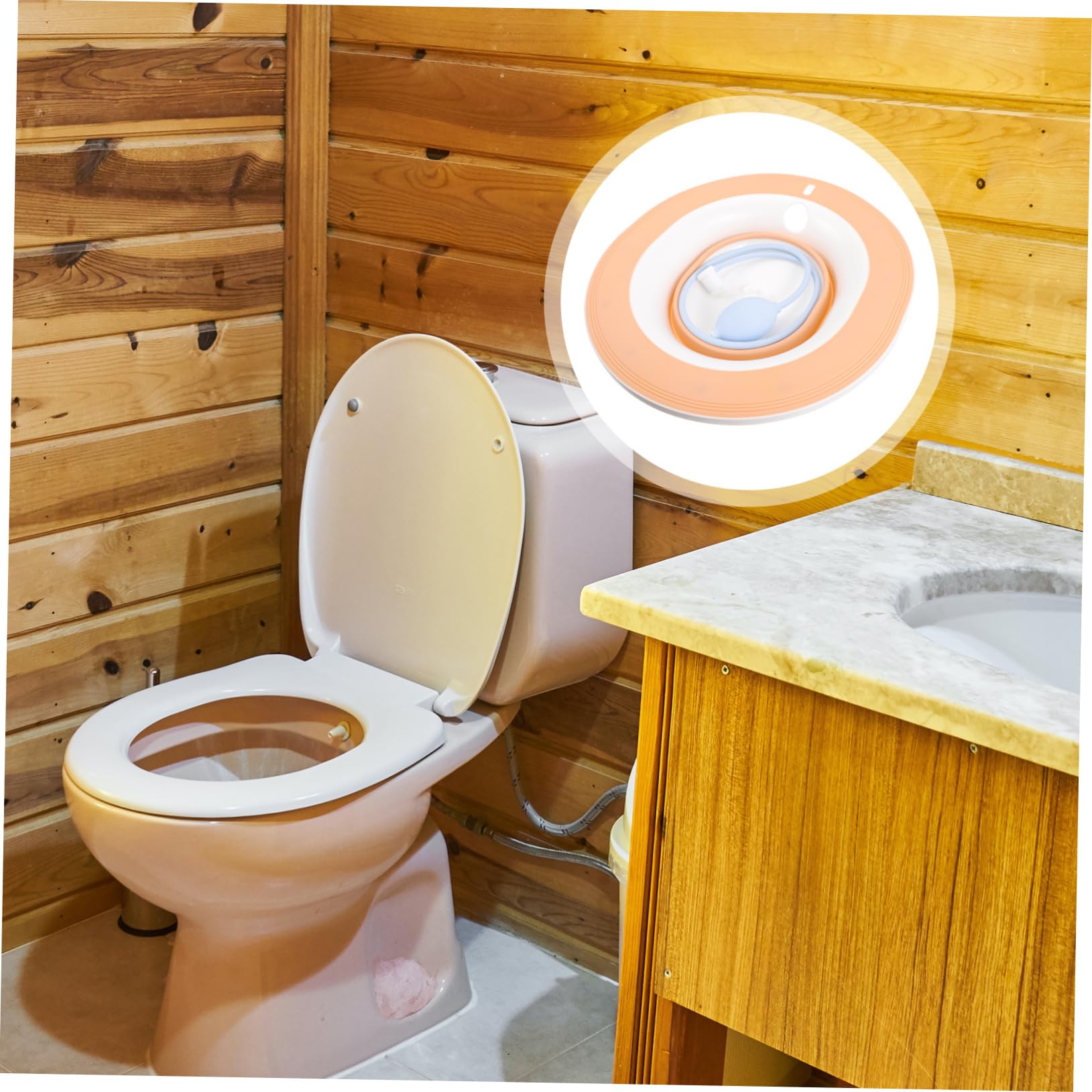 Bacino Sitz per Donne in Gravidanza, Plastica, Rosa | Design Antiscivolo, Facile da Lavare, in Pp e Tpr, Pratico per Igiene Quotidiana e Uso Domestico