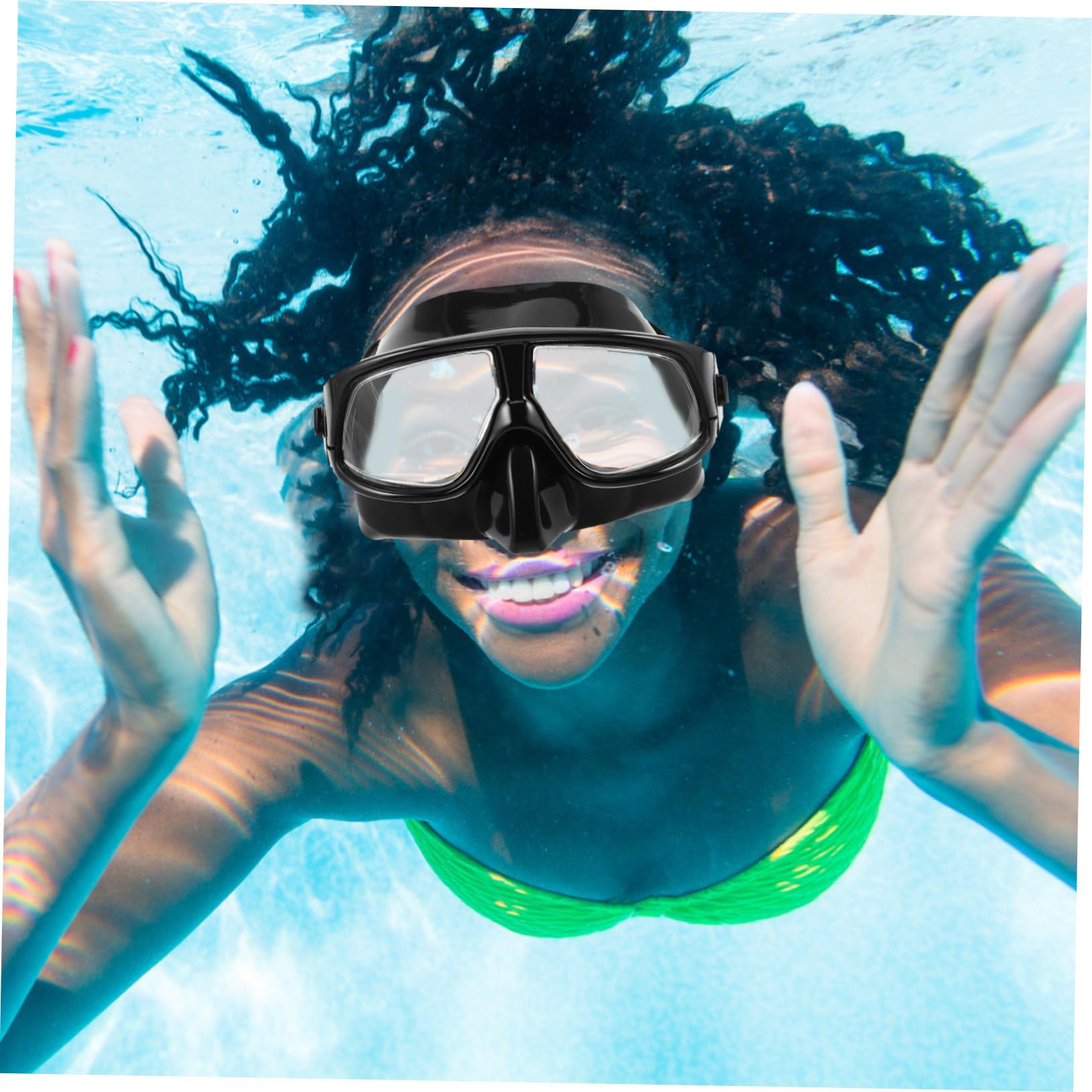 TOYANDONA Máscara de Buceo Ligera con Correa Ajustable y Estanqueidad Diseño Volumen para Snorkel y Buceo con Visión para Exploración Acuática