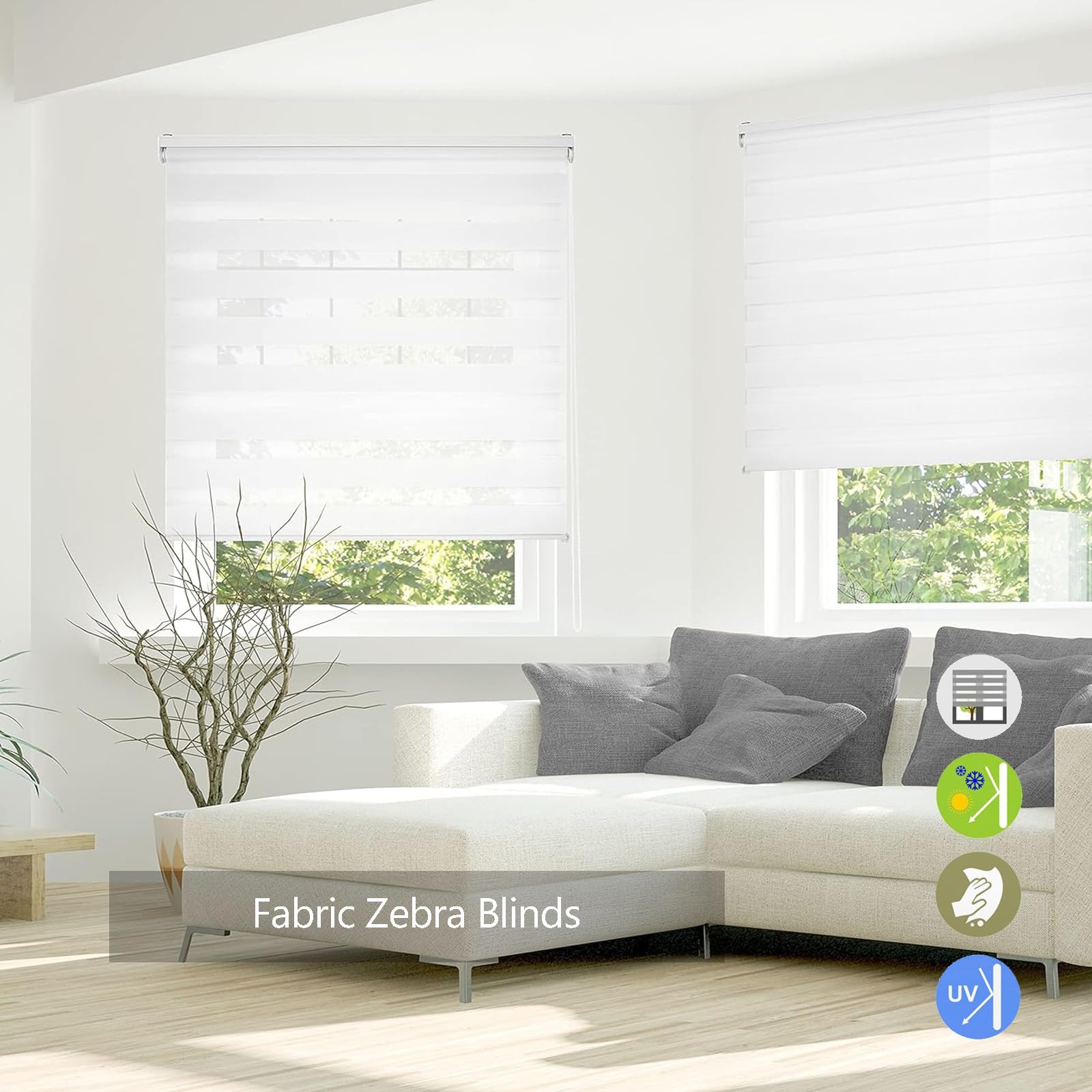 Tende e tende a rullo Zebra personalizzate senza fili [FBA