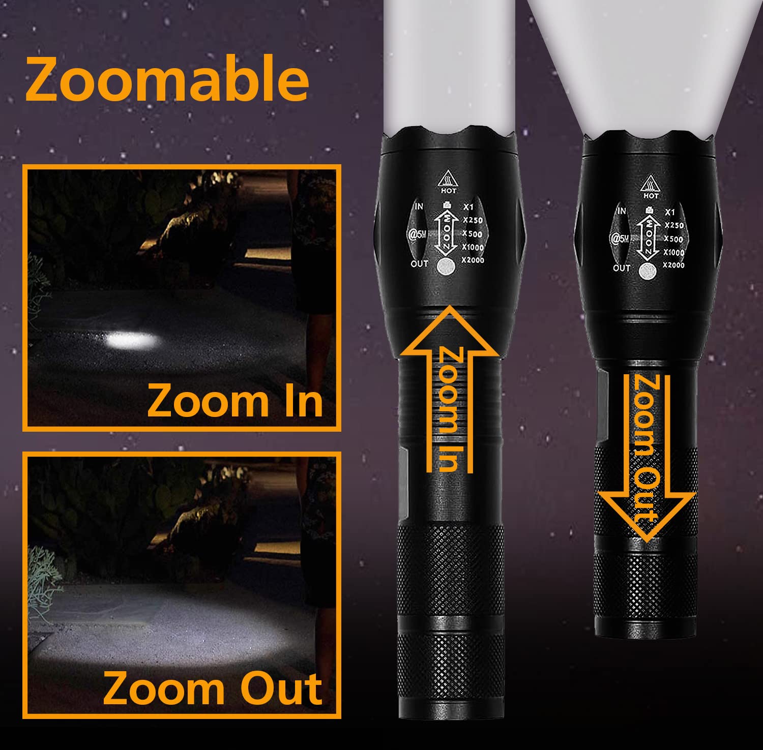 2500000LM ULTRA PUISSANTE LED Lampe de Poche Tactique Lampe Torche